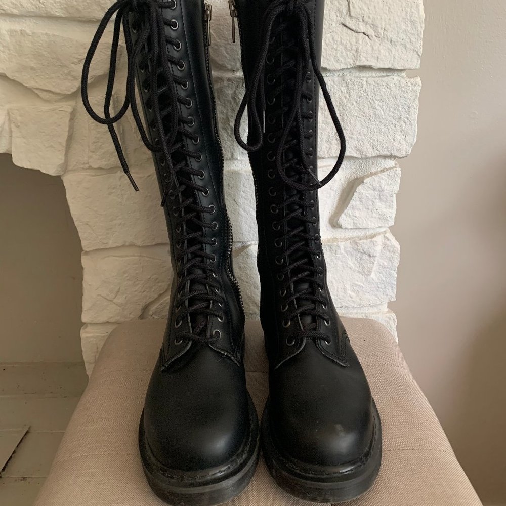 Knee High Combat Boots
